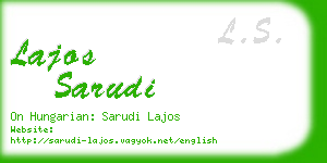 lajos sarudi business card